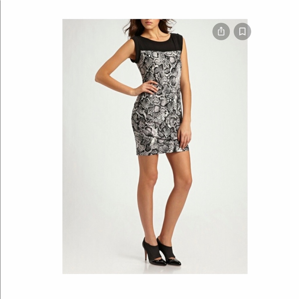 BCBGMAXAZRIA “Delia” Snake Print dress
